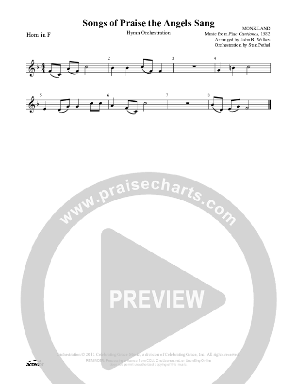 Songs Of Praise The Angels Sang French Horn ()