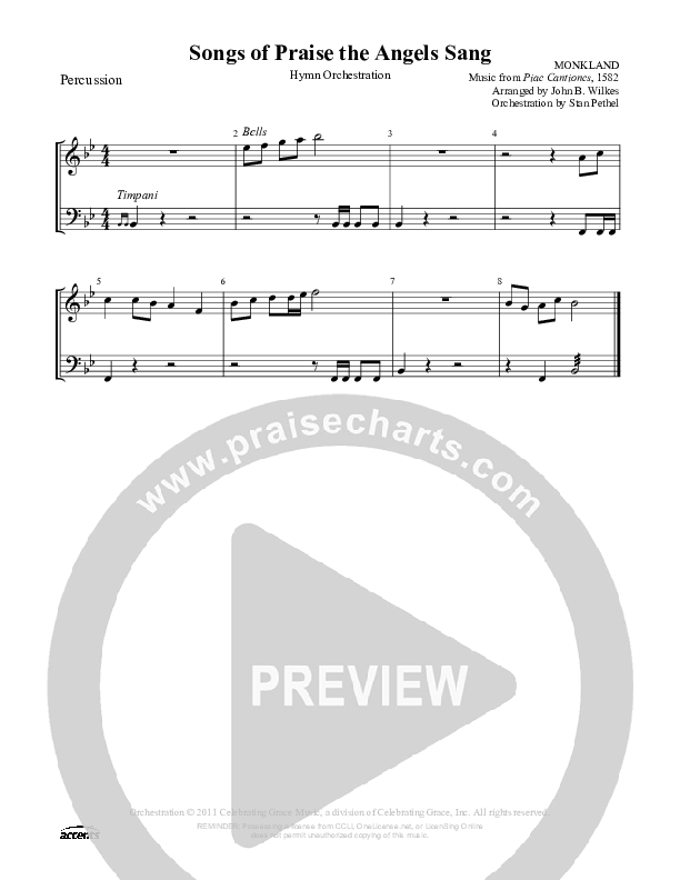 Songs Of Praise The Angels Sang Percussion ()