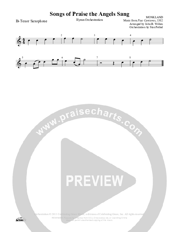 Songs Of Praise The Angels Sang Tenor Sax 2 ()