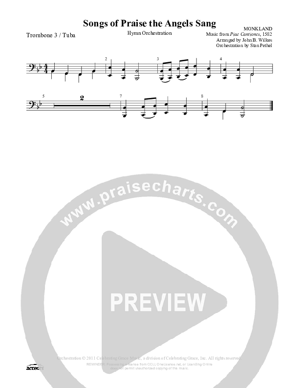 Songs Of Praise The Angels Sang Trombone 3/Tuba ()