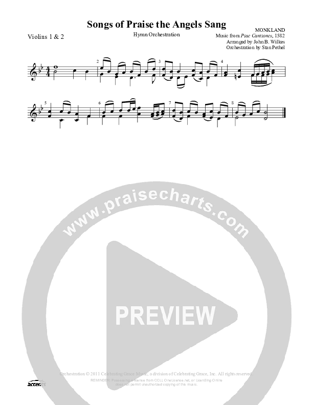 Songs Of Praise The Angels Sang Violin 1/2 ()