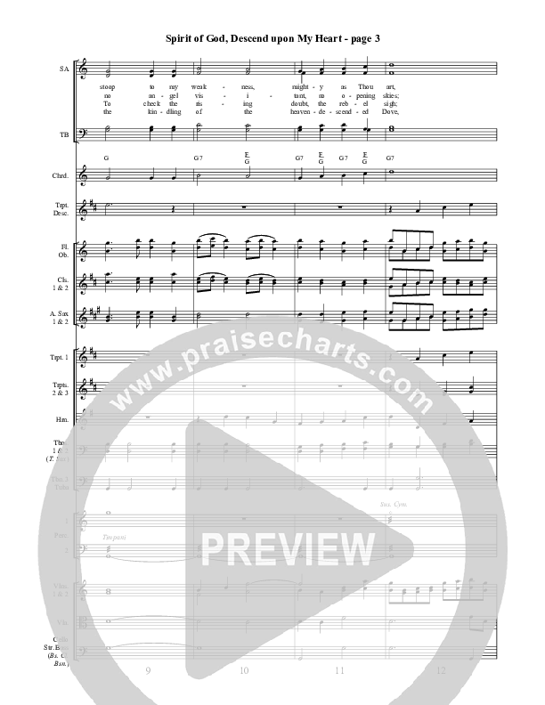 Spirit Of God Descend Upon My Heart Conductor's Score ()