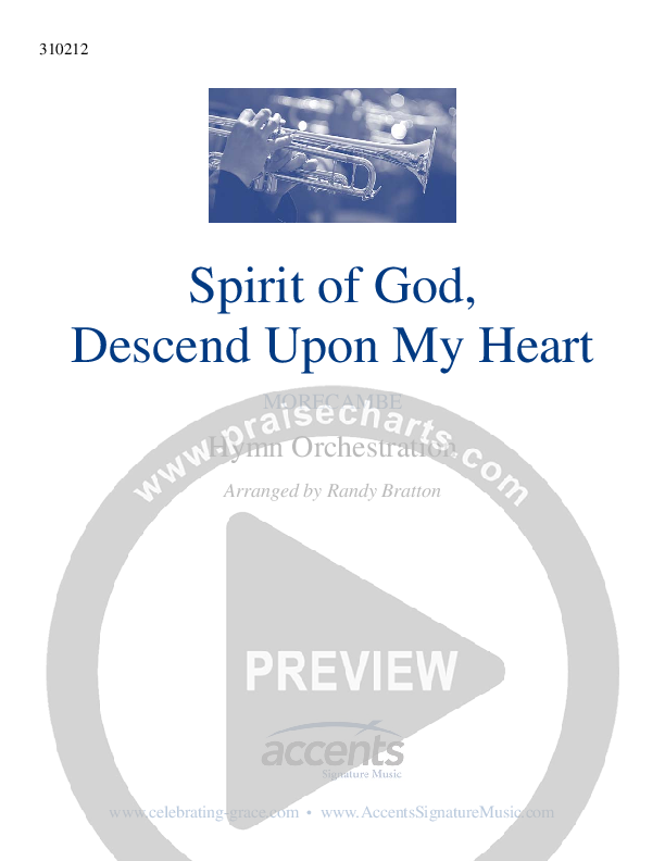 Spirit Of God Descend Upon My Heart Cover Sheet ()