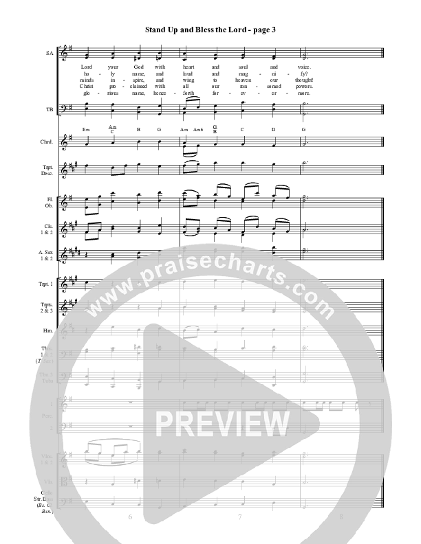 Stand Up And Bless The Lord Conductor's Score ()