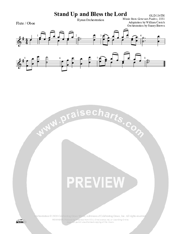 Stand Up And Bless The Lord Flute/Oboe ()