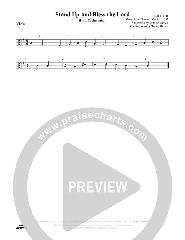Stand Up And Bless The Lord Viola ()