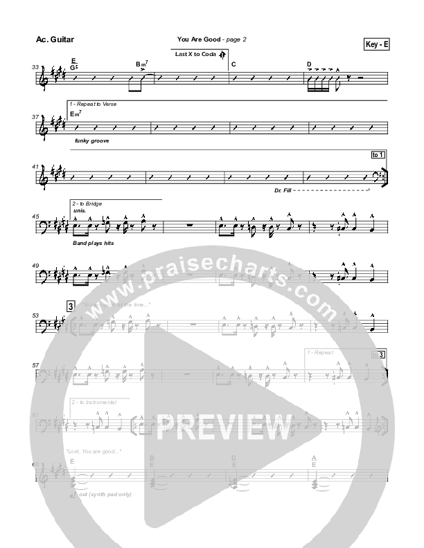 You Are Good Acoustic Guitar (Lakewood Church)