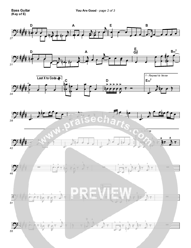 You Are Good Bass Guitar (Lakewood Church)