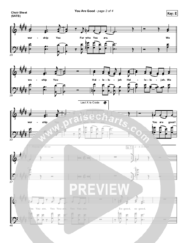 You Are Good Choir Vocals (SATB) (Lakewood Church)