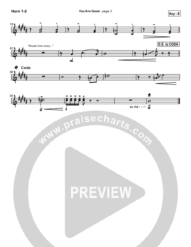 You Are Good Brass Pack (Lakewood Church)