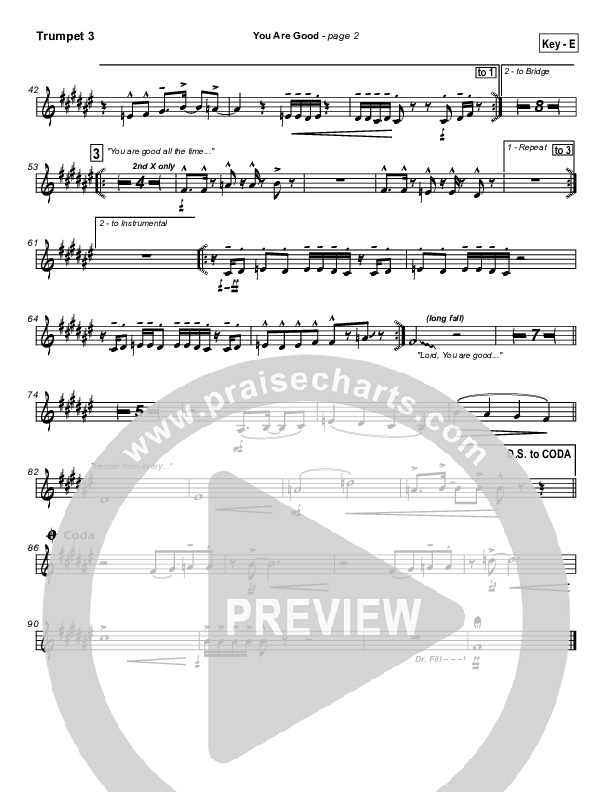 You Are Good Trumpet 3 (Lakewood Church)