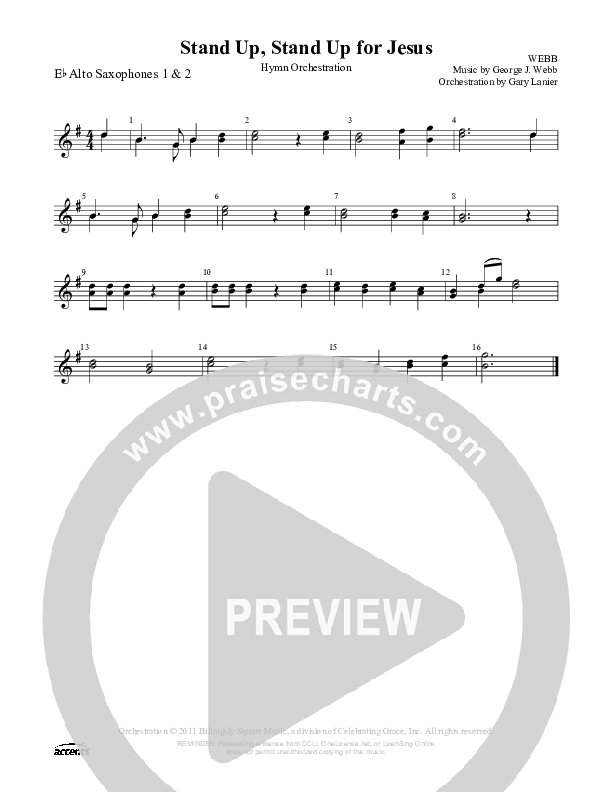 Stand Up Stand Up For Jesus Alto Sax 1/2 ()