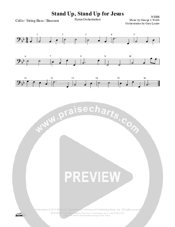Stand Up Stand Up For Jesus Cello/Bass ()