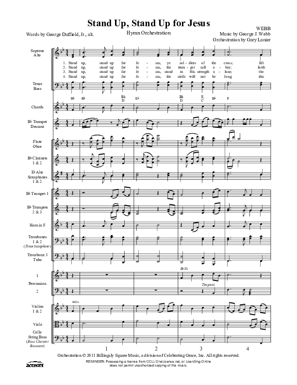 Stand Up Stand Up For Jesus Orchestration ()