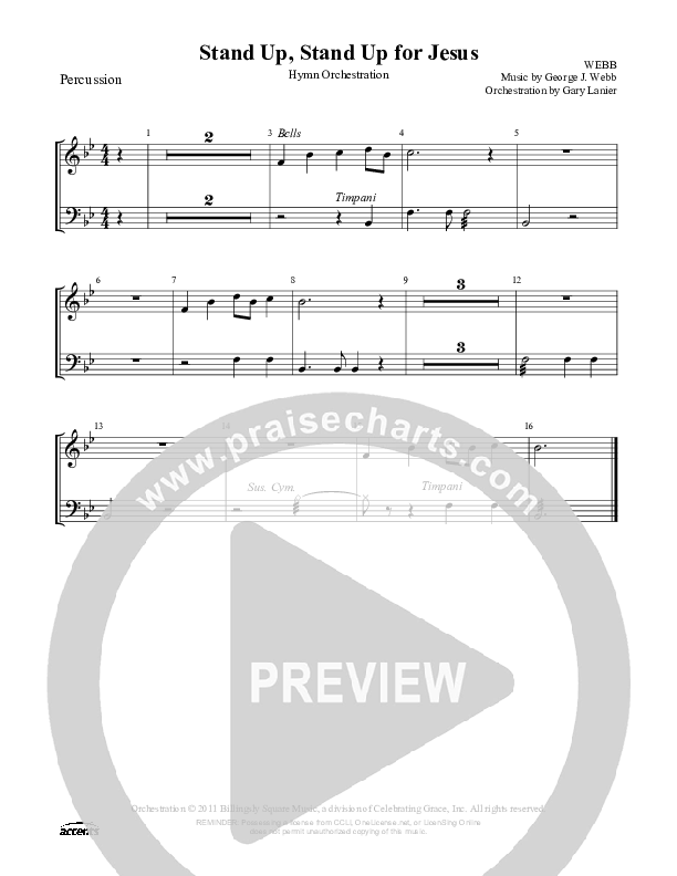 Stand Up Stand Up For Jesus Percussion ()