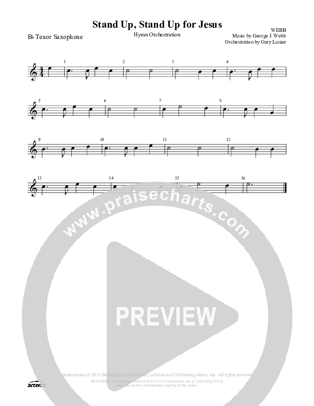 Stand Up Stand Up For Jesus Tenor Sax 2 ()