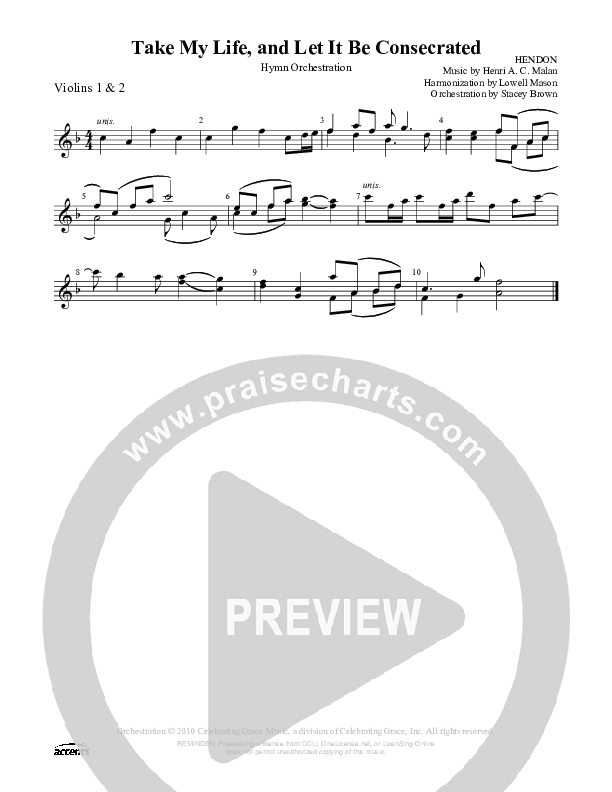 Take My Life And Let It Be Consecrated Violin 1/2 ()