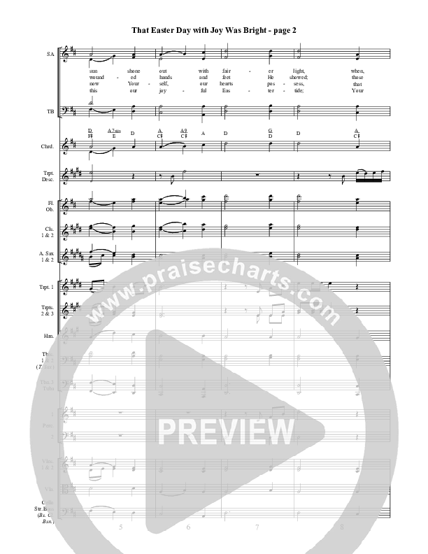 That Easter Day With Joy Was Bright Orchestration ()