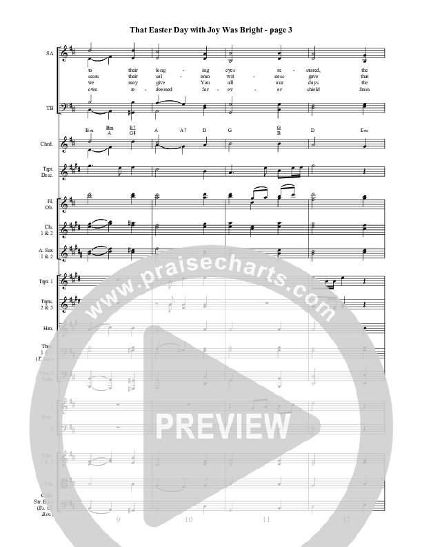 That Easter Day With Joy Was Bright Conductor's Score ()