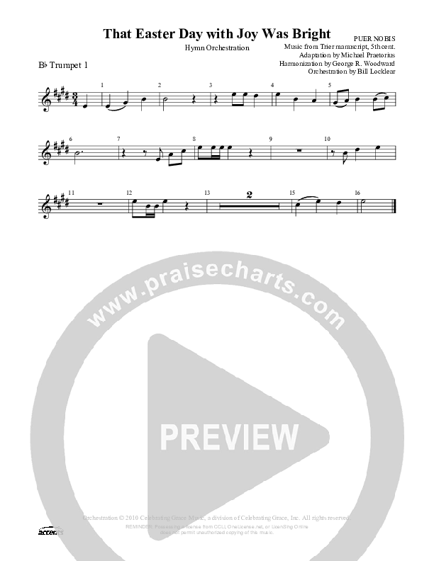 That Easter Day With Joy Was Bright Trumpet 1 ()