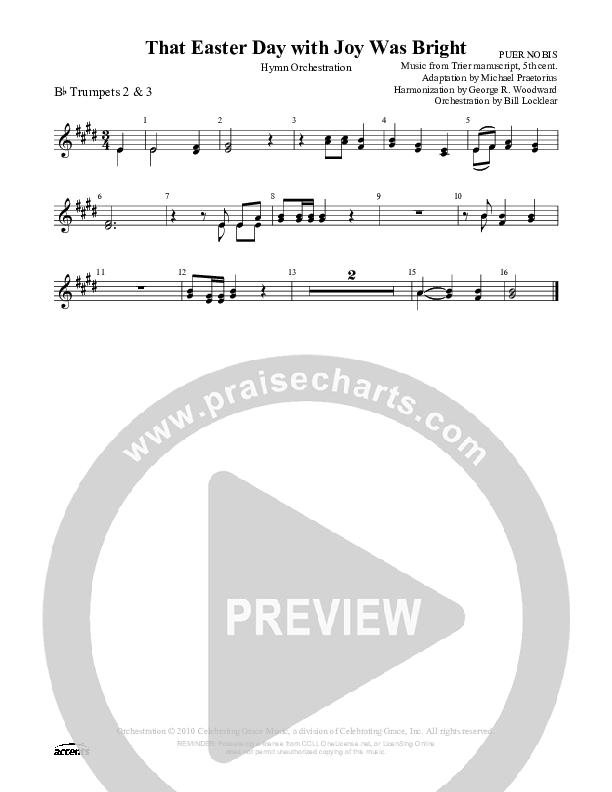That Easter Day With Joy Was Bright Trumpet 2/3 ()