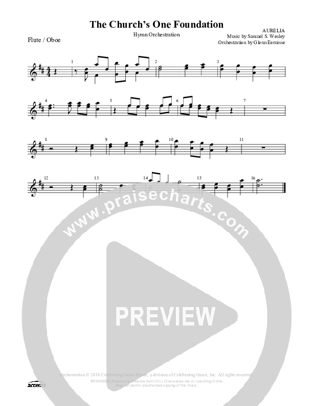 The Church's One Foundation Flute/Oboe ()