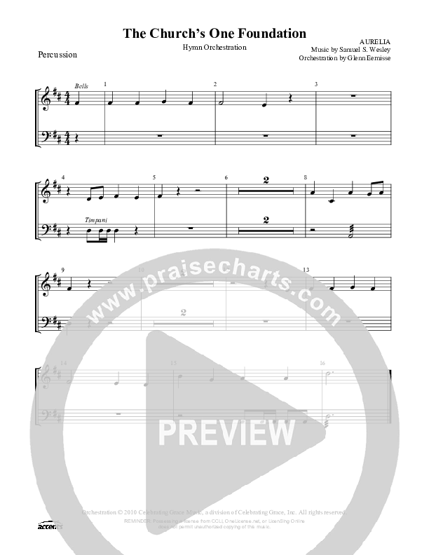 The Church's One Foundation Percussion ()