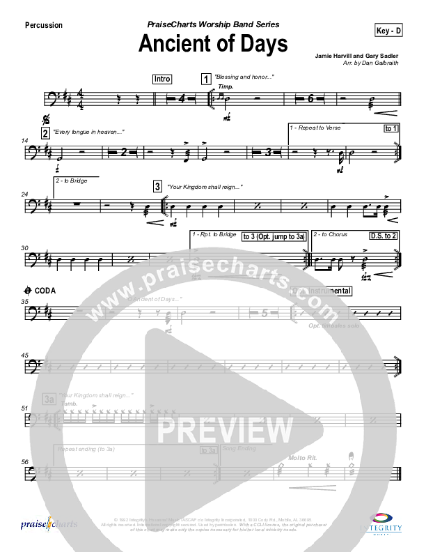 Ancient Of Days Percussion (Ron Kenoly)