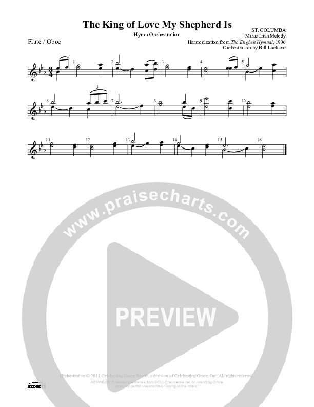 The King Of Love My Shepherd Is Flute/Oboe ()