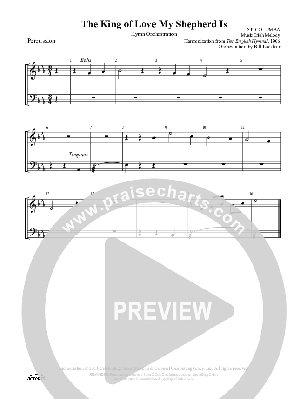 The King Of Love My Shepherd Is Percussion ()