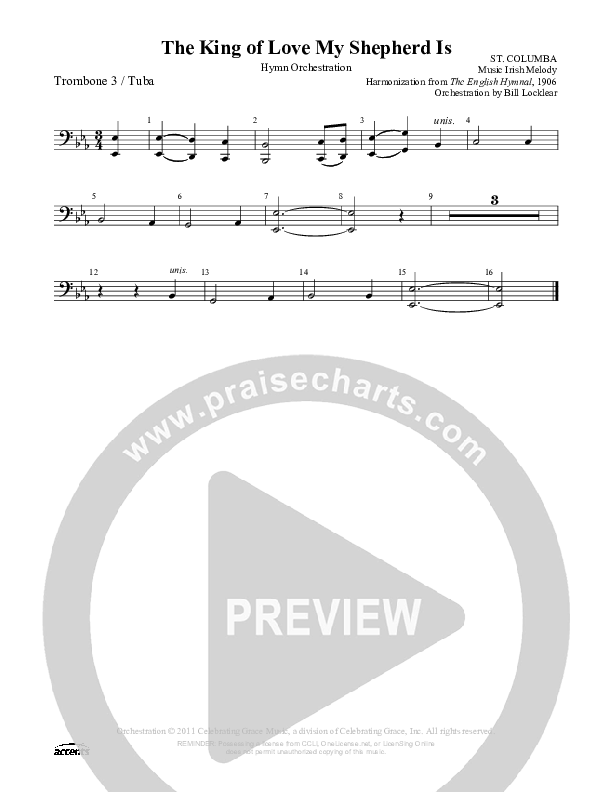 The King Of Love My Shepherd Is Trombone 3/Tuba ()