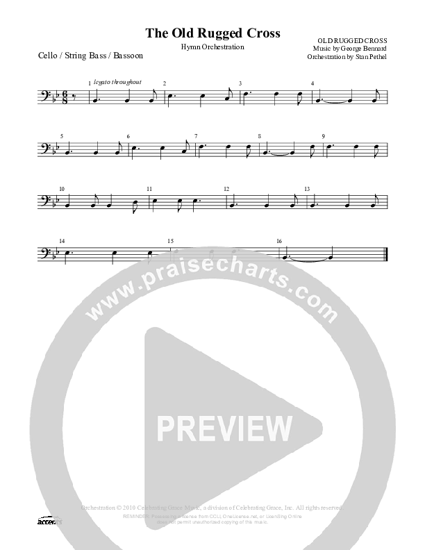 The Old Rugged Cross Cello/Bass ()