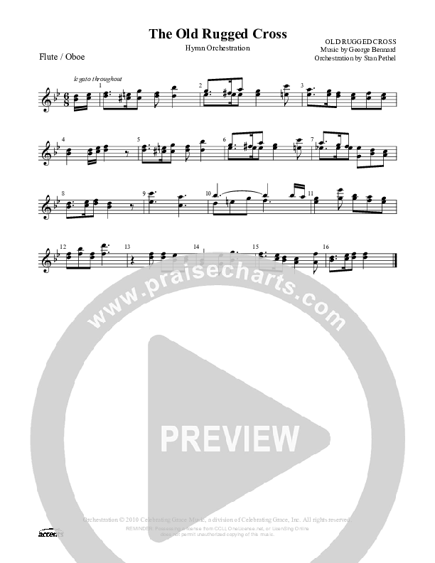 The Old Rugged Cross Flute/Oboe ()