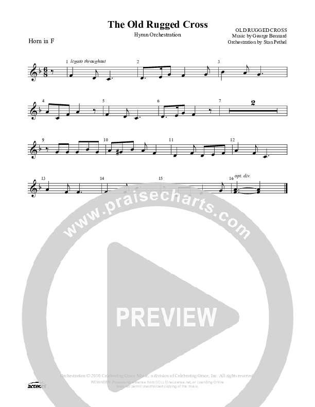 The Old Rugged Cross French Horn ()