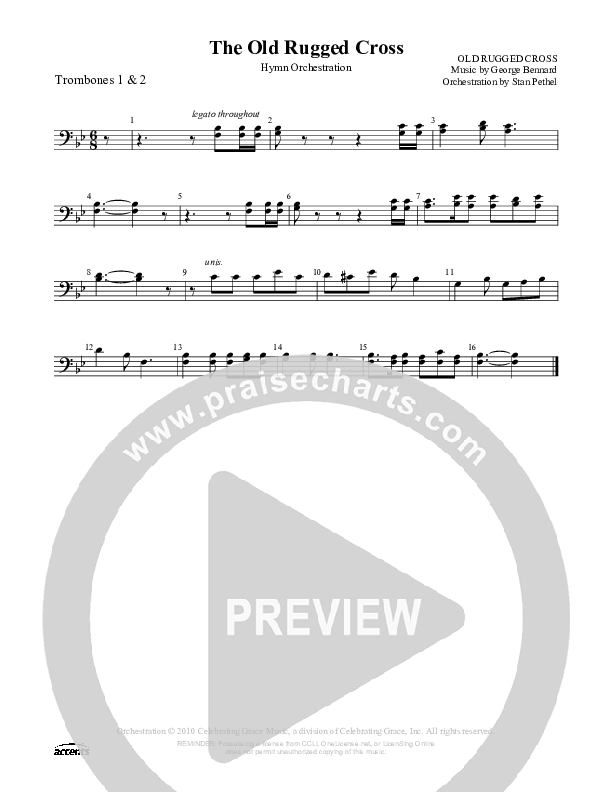 The Old Rugged Cross Trombone 1/2 ()