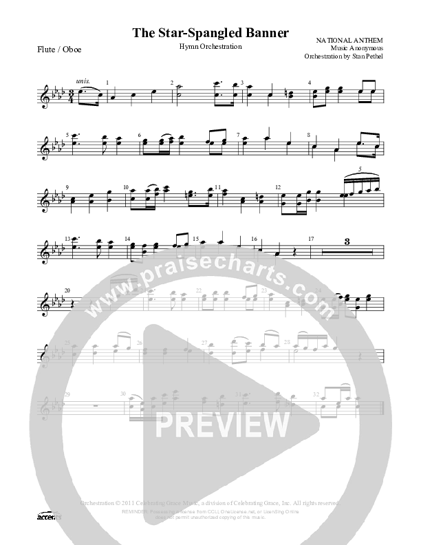 The Star-Spangled Banner  Flute/Oboe ()