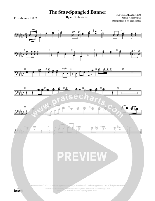 The Star-Spangled Banner  Trombone 1/2 ()