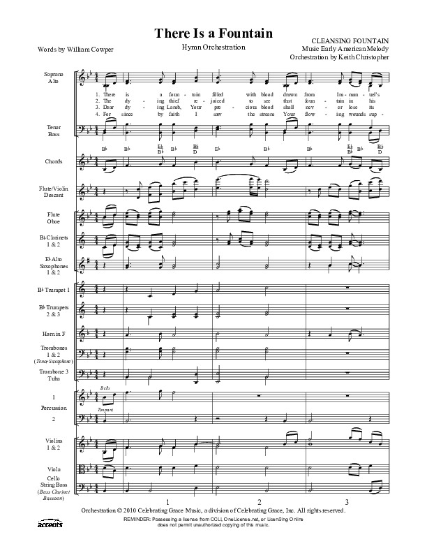 There Is A Fountain Filled With Blood Orchestration ()