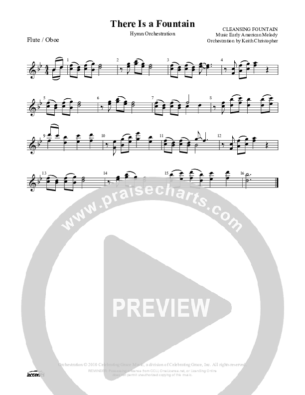 There Is A Fountain Filled With Blood Flute/Oboe ()