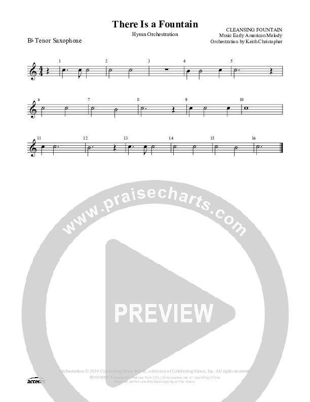 There Is A Fountain Filled With Blood Tenor Sax 2 ()