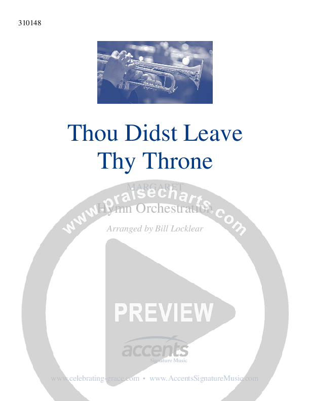 Thou Didst Leave Thy Throne Cover Sheet ()