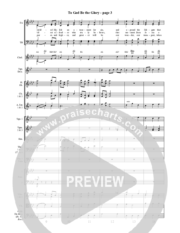 To God Be The Glory Conductor's Score ()