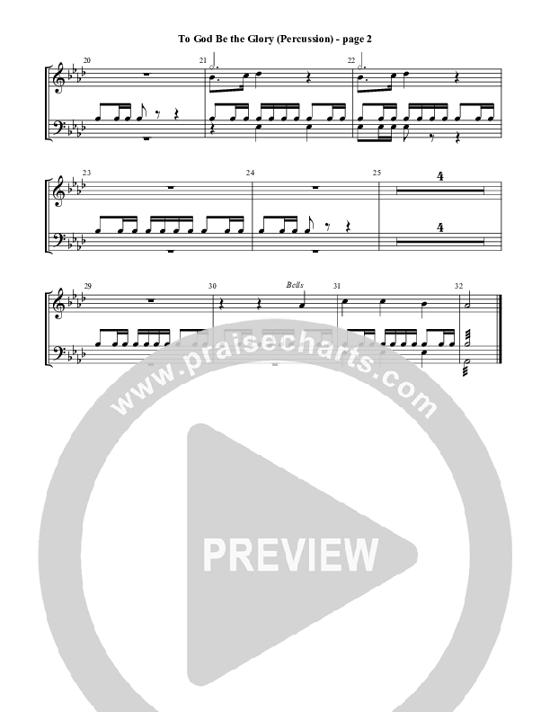 To God Be The Glory Percussion ()
