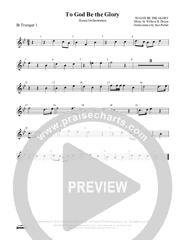 To God Be The Glory Trumpet 1 ()