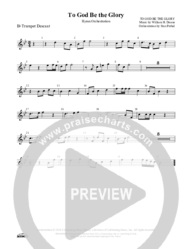 To God Be The Glory Trumpet ()