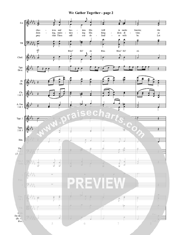 We Gather Together  Orchestration ()