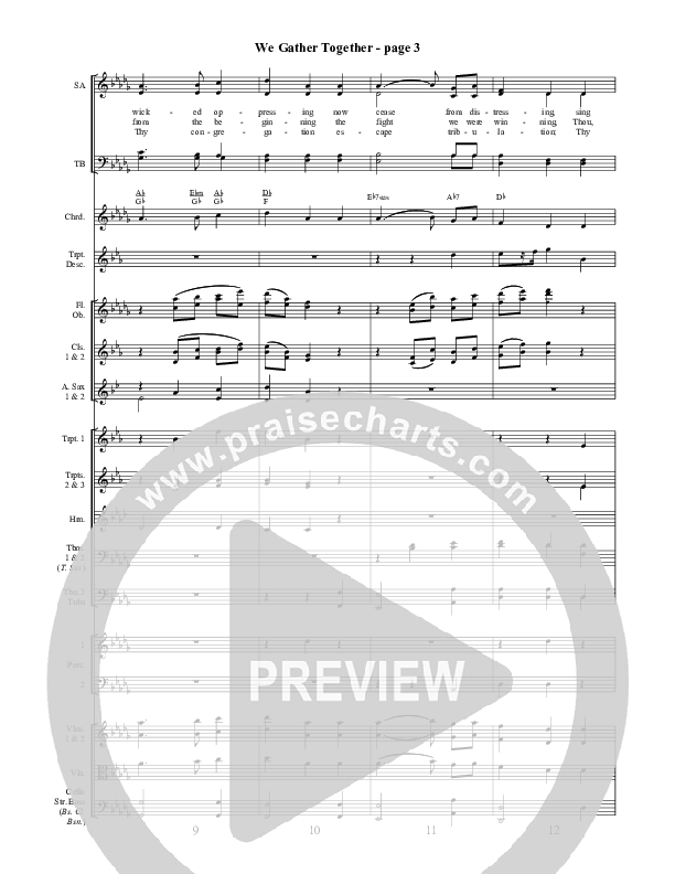 We Gather Together  Conductor's Score ()