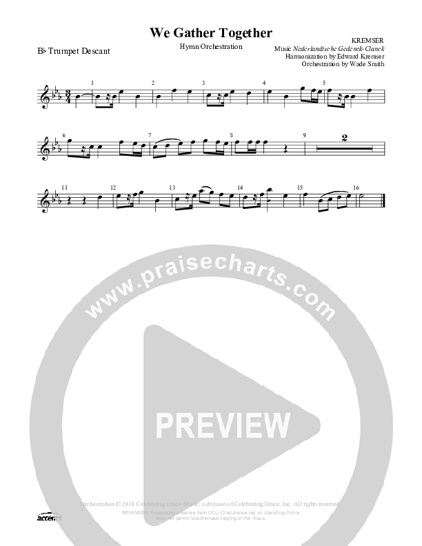 We Gather Together  Trumpet ()