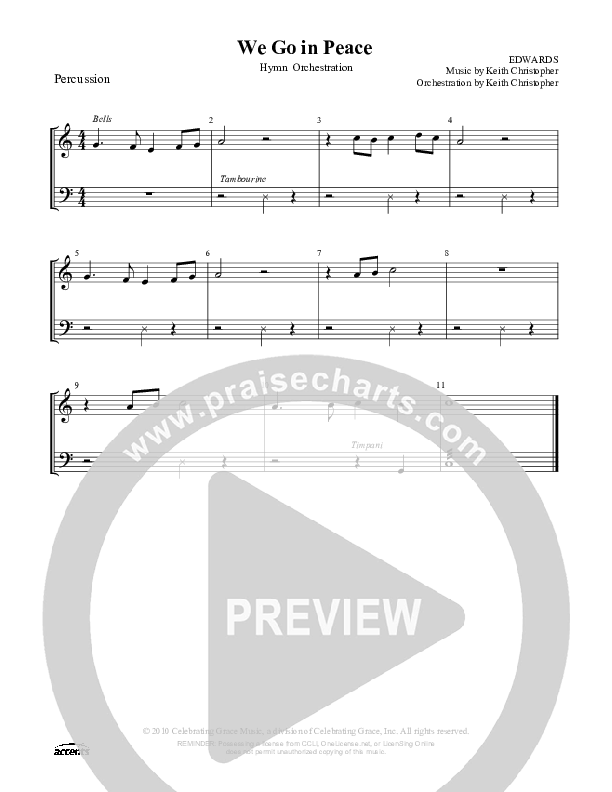 We Go In Peace Percussion ()