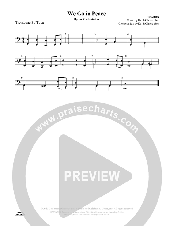 We Go In Peace Trombone 3/Tuba ()